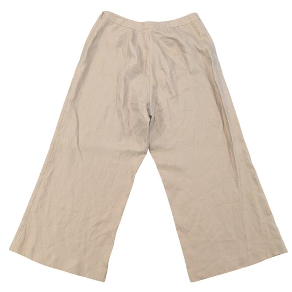 LAFAYETTE 148 100% Linen Wide Leg Pants 16 Tan Sand Women's - Picture 2 of 8